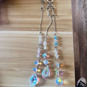3 Elegant Silver Crystal suncatchers